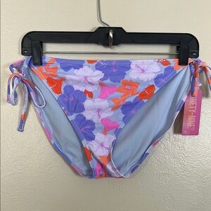 NEW Ninety Nine Degrees Floral Bikini‎ Bottoms with Side Ties